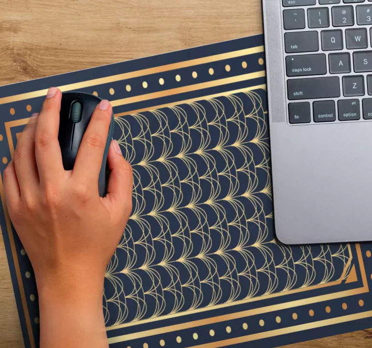 Elegant geometriska vågor mönster och texturer musmatta - Tenstickers