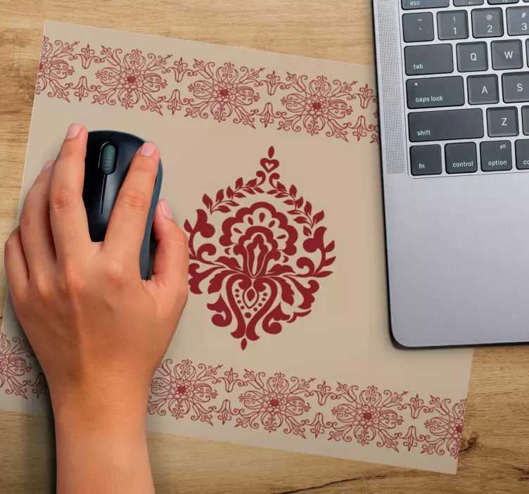 Elegant ornamentalt motiv mönster och texturer musmatta - Tenstickers