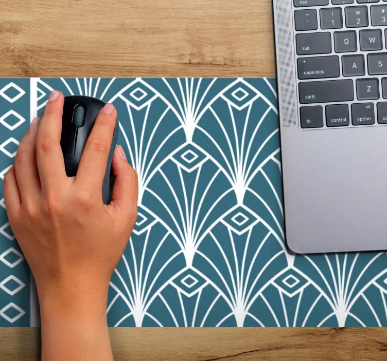 Eleganta geometriska kurvor mönster och texturer musmatta - Tenstickers