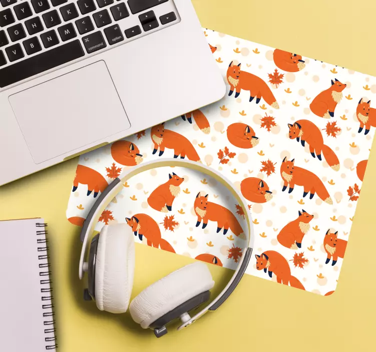 Fantasifulla rävmönster mönster och texturer musmatta - Tenstickers