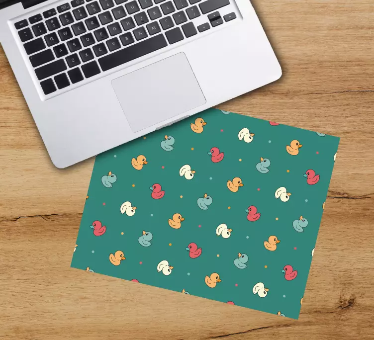 Färgglad anka mönster och texturer musmatta - Tenstickers