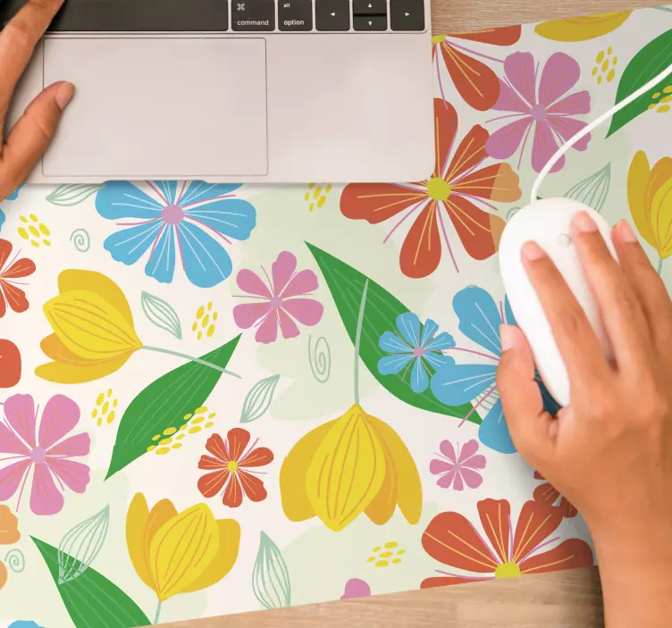 Färgglad blommig musmatta mönster och texturer - Tenstickers