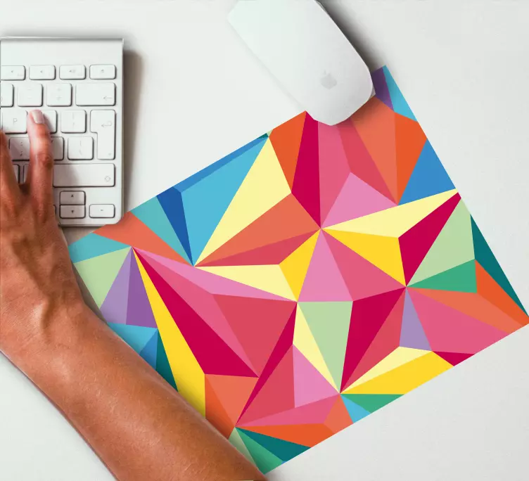 Färgglad geometrisk form mönster och texturer musmatta - Tenstickers