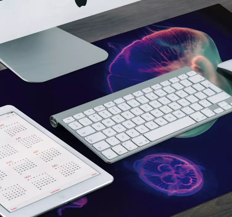 Färgglad manetillustration mönster och texturer musmatta - Tenstickers