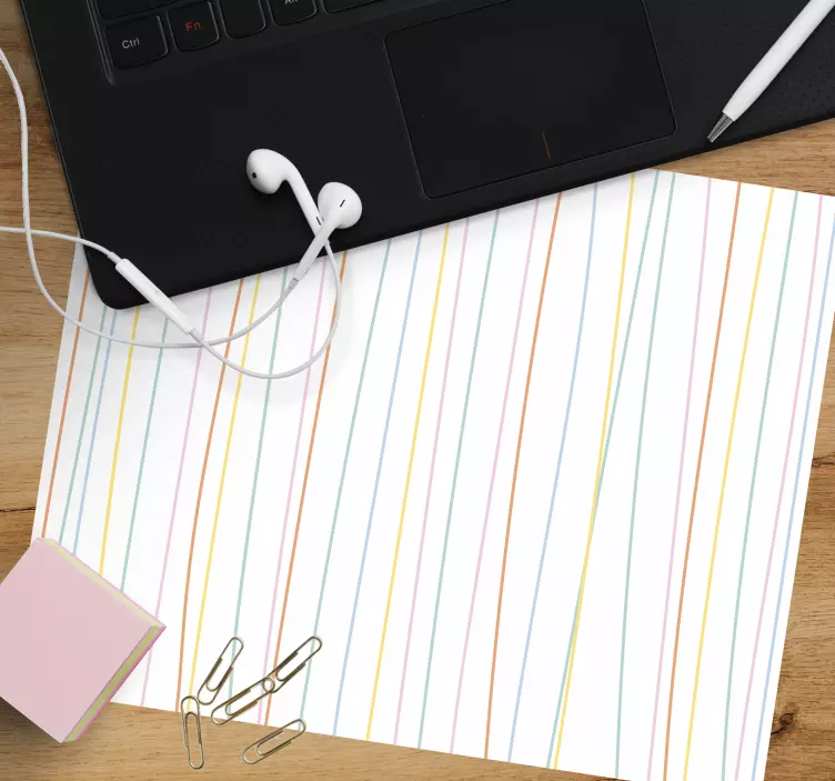 Färgglad randig yta mönster och texturer musmatta - Tenstickers