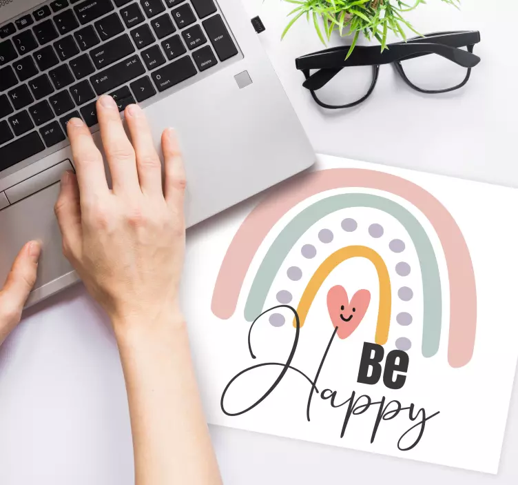 Färgglada regnbågsmeddelande original musmatta - Tenstickers