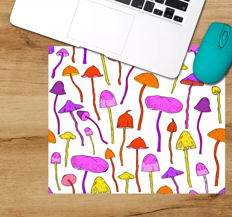 Färgglatt svampmönster mönster och texturer musmatta - Tenstickers