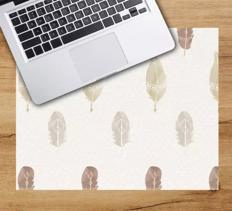 Fjädermotiv design mönster och texturer musmatta - Tenstickers