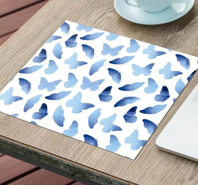 Fjärilsilhuett mönster och texturer musmatta - Tenstickers