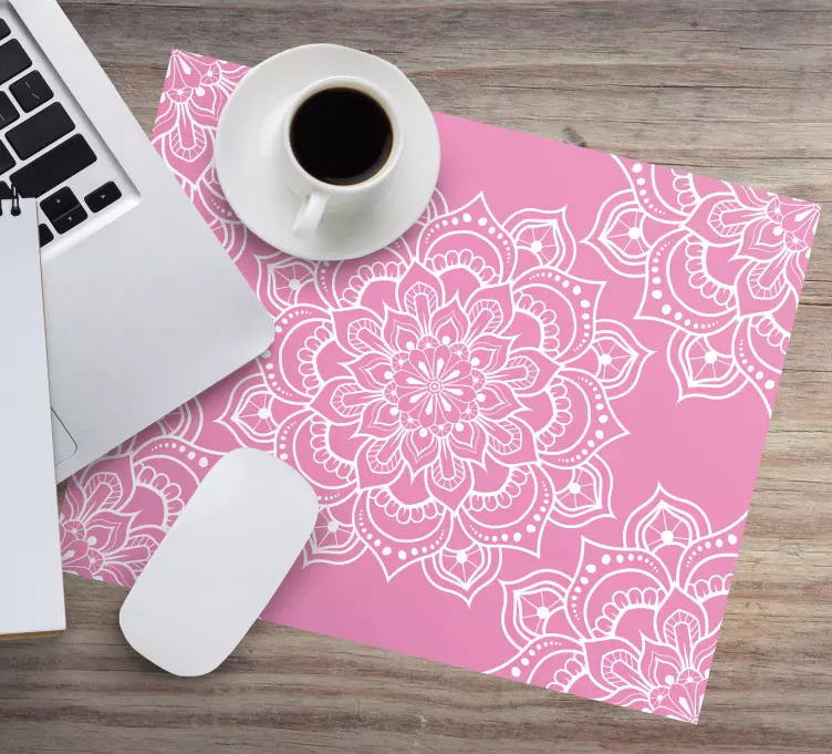 Floral mandala mönster och texturer musmatta - Tenstickers