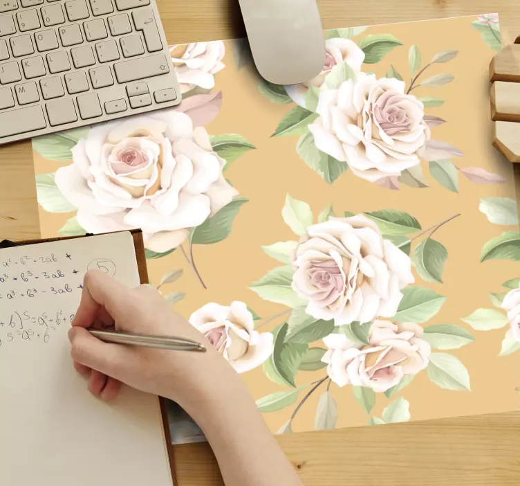 Floralarrangemang mönster och texturer musmatta - Tenstickers