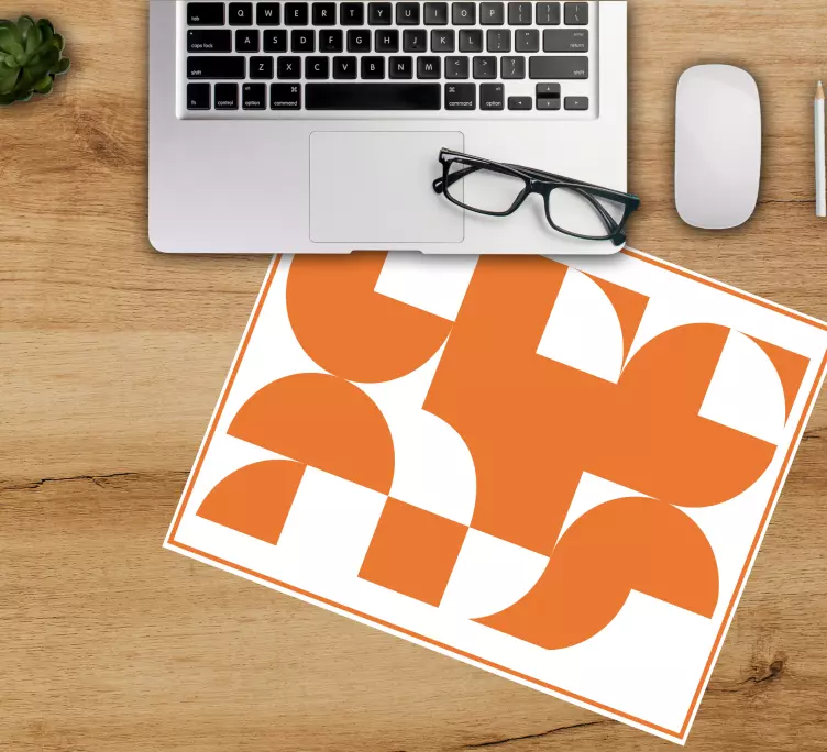 Geometrisk formlayout mönster och texturer musmatta - Tenstickers