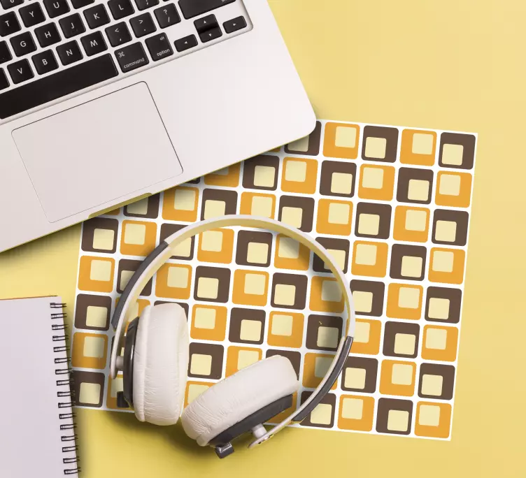 Geometrisk fyrkantigt mönster och texturer musmatta - Tenstickers