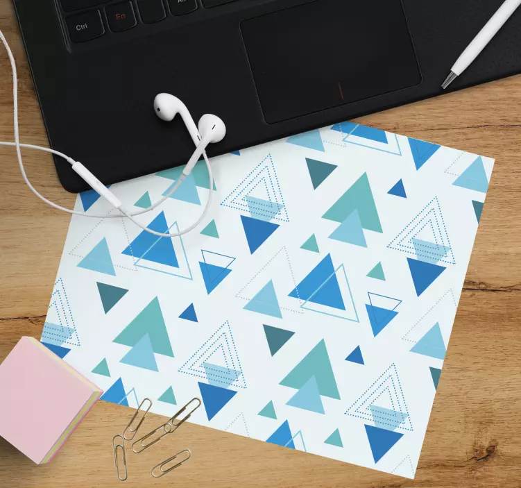 Geometrisk triangelarrangemang mönster och texturer musmatta - Tenstickers