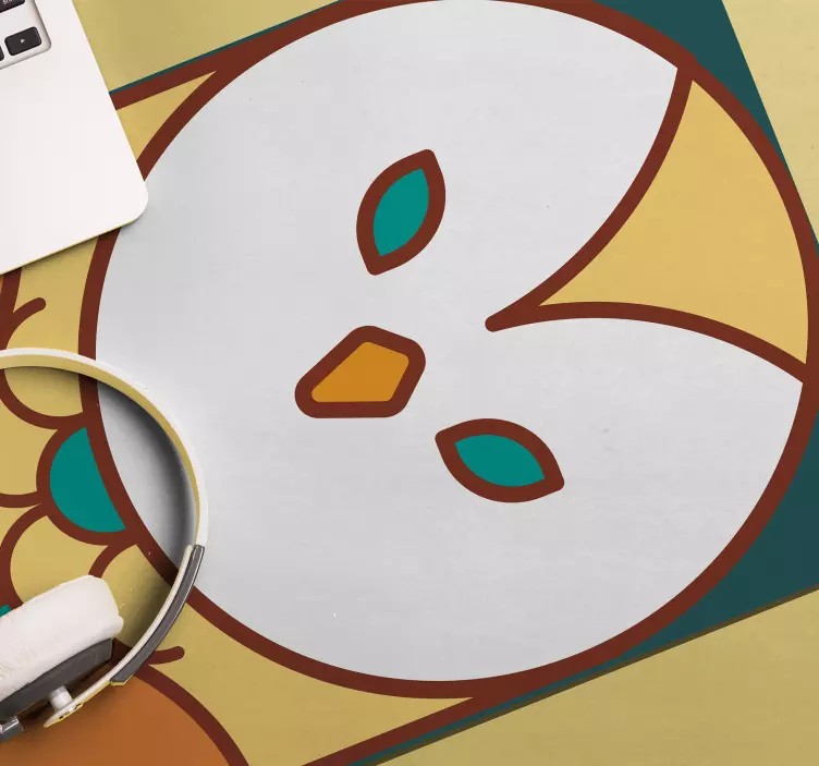 Geometrisk uggla original musmatta - Tenstickers