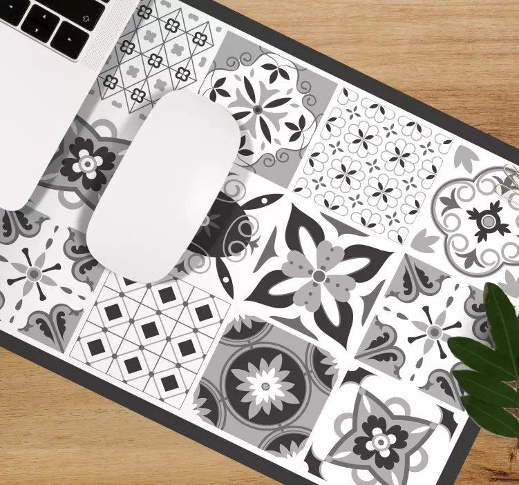 Geometriska blommönster mönster och texturer musmatta - Tenstickers