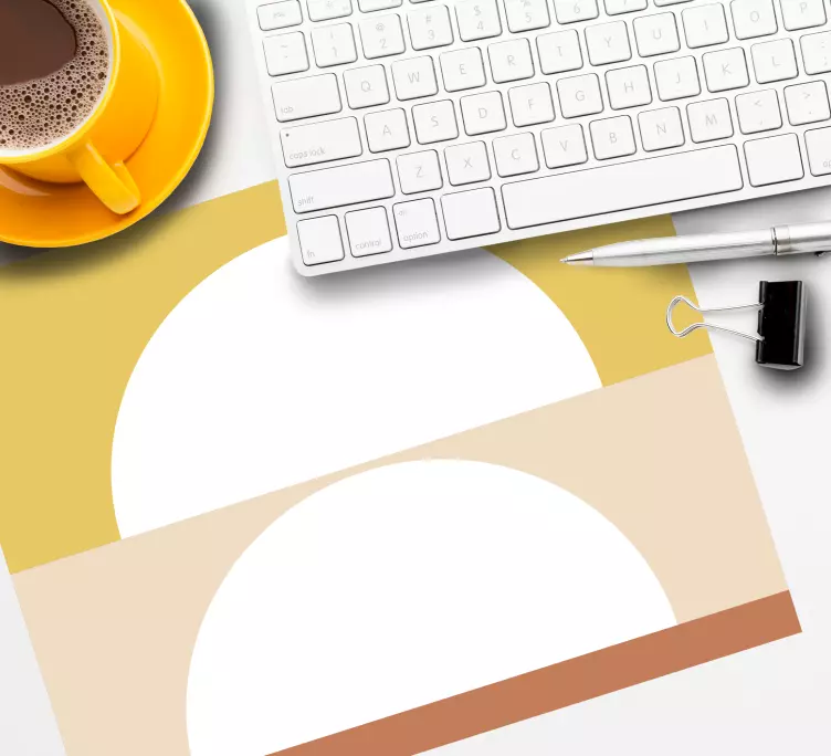 Geometriska cirkelformer mönster och texturer musmatta - Tenstickers