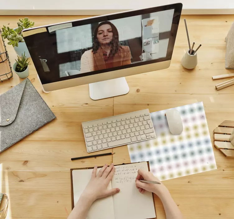 Geometriska färgade prickar mönster och texturer musmatta - Tenstickers