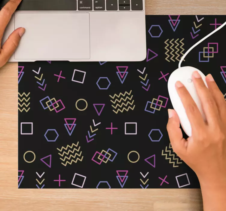 Geometriska färgformer mönster och texturer musmatta - Tenstickers