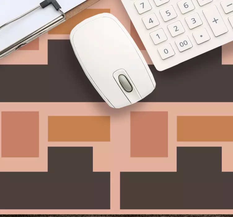 Geometriska färgkvadrater mönster och texturer musmatta - Tenstickers