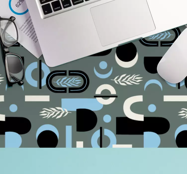 Geometriskt bladkoncept mönster och texturer musmatta - Tenstickers