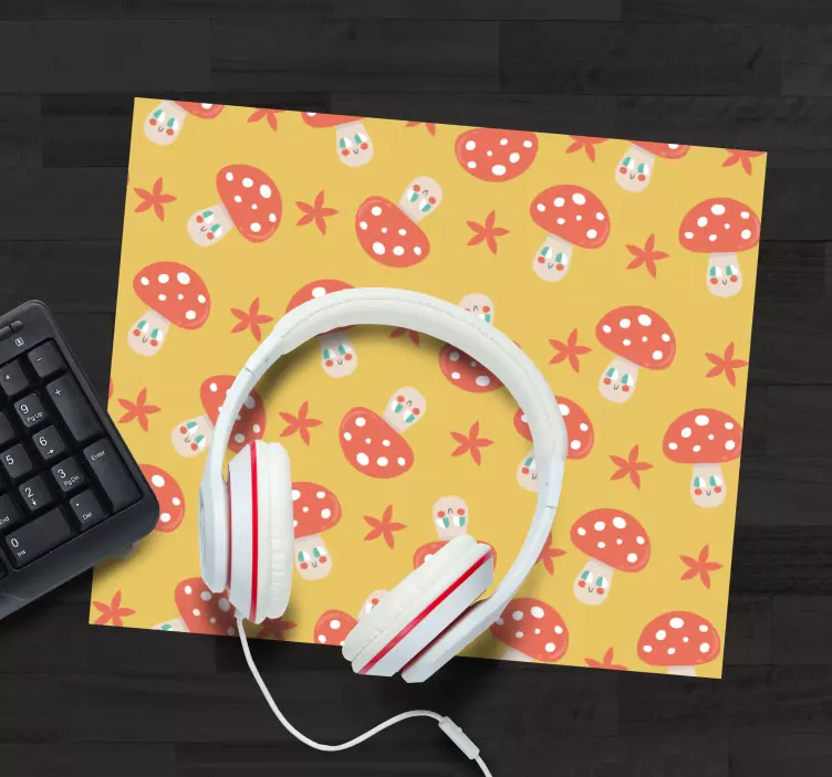 Glad svampmönster och texturer musmatta - Tenstickers