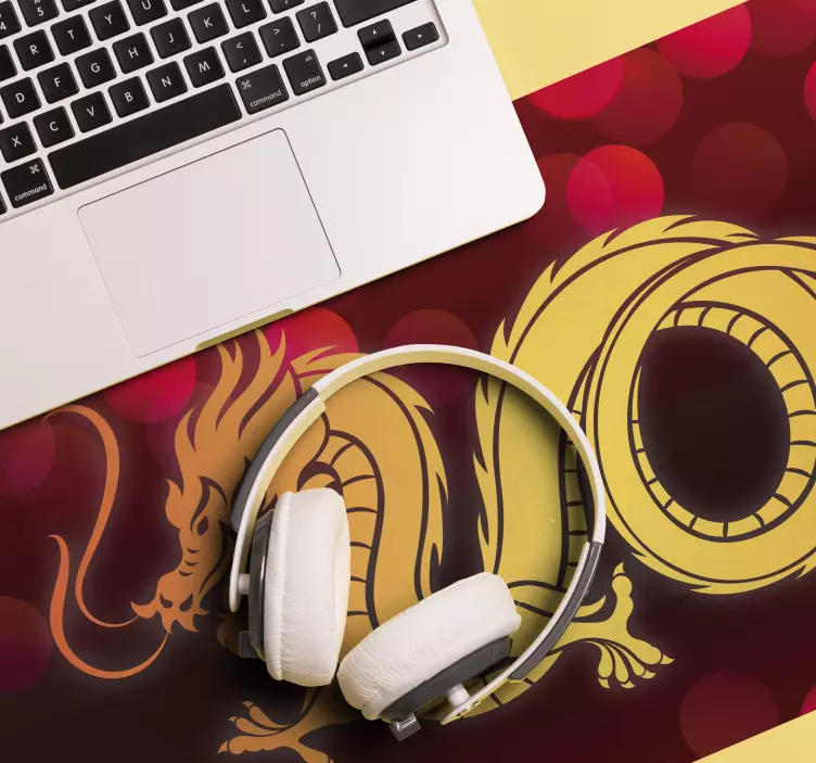 Glödande drake gaming musmatta - Tenstickers