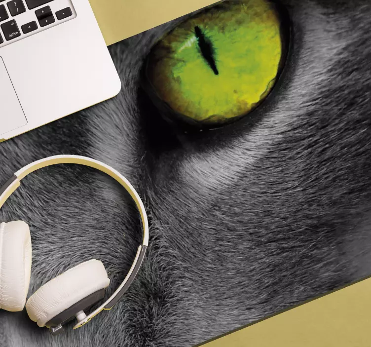 Grön kattöga original musmatta - Tenstickers