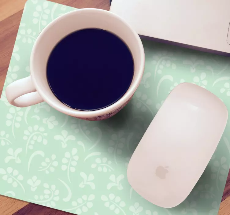 Grön vektor blommig musmatta mönster - Tenstickers