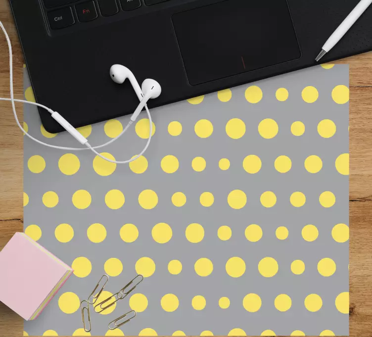 Gul prickmönster mönster och texturer musmatta - Tenstickers