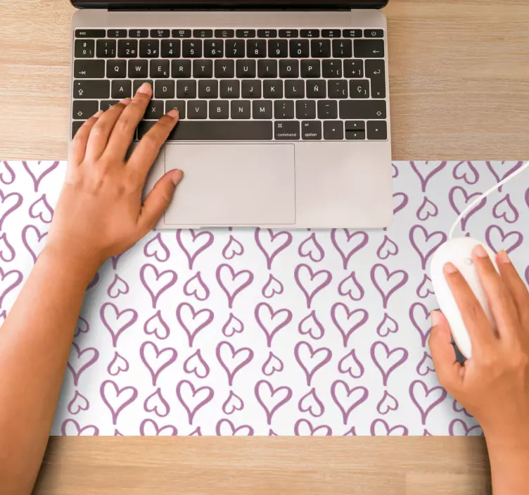 Hjärtmönstrad textur mönster och texturer musmatta - Tenstickers