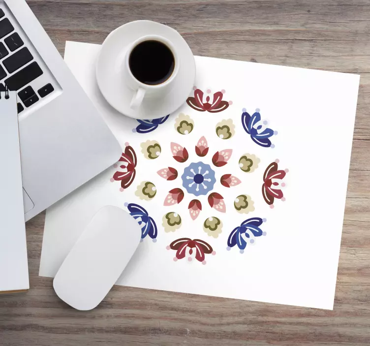 Huvuden av blommor musmatta mönster - Tenstickers