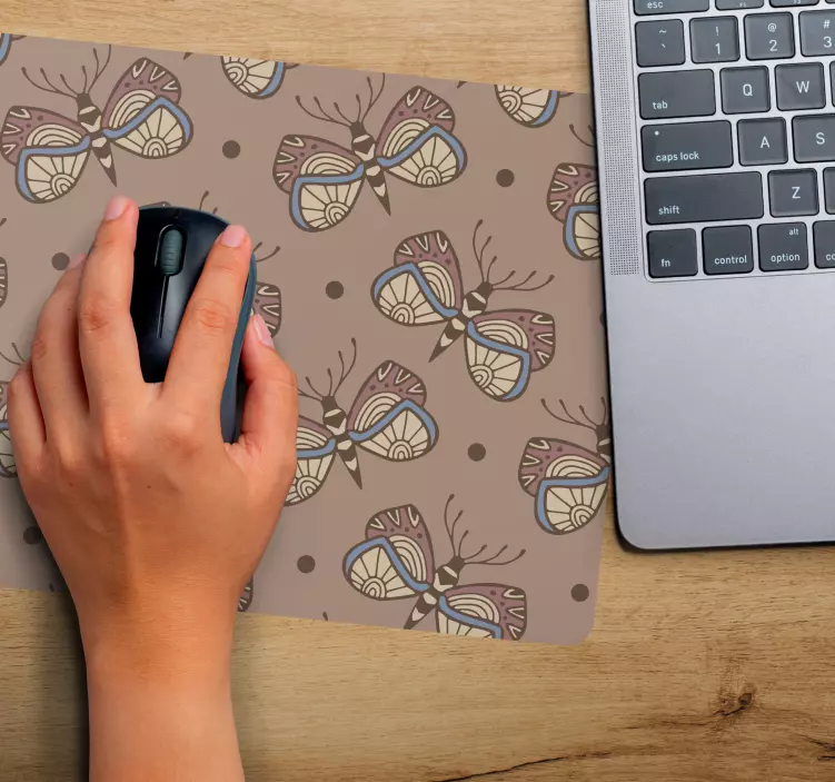 Inspirerande vintage fjärilsvingar musmatta - Tenstickers