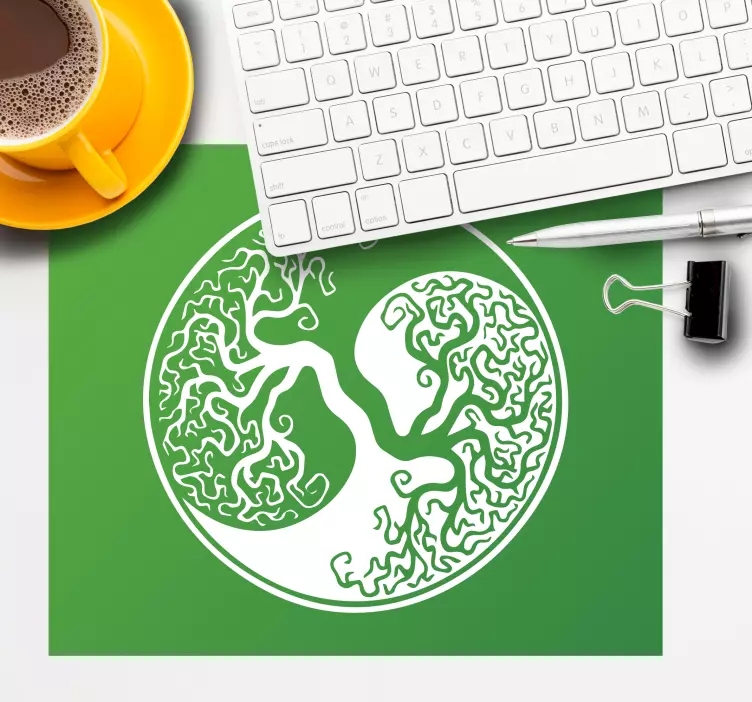Intrikat träd design original musmatta - Tenstickers