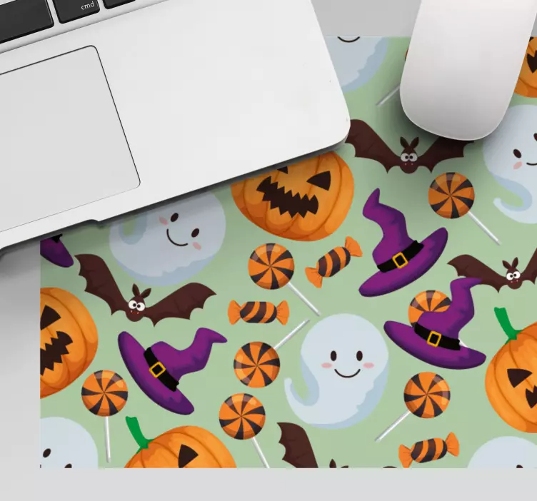 Julens musmatta lekfulla halloween-teman - Tenstickers