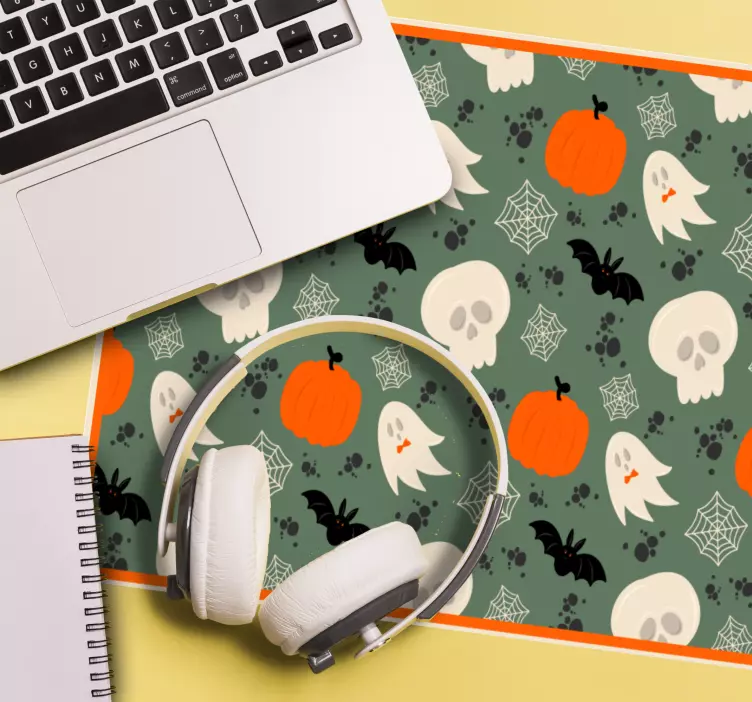 Julens musmatta med spöklika halloweenmotiv - Tenstickers