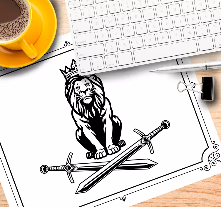 Kungen av djungel silhuetter original musmatta - Tenstickers