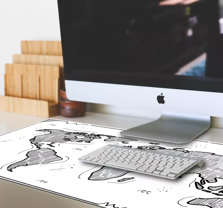 Lättnad världskarta musmatta - Tenstickers