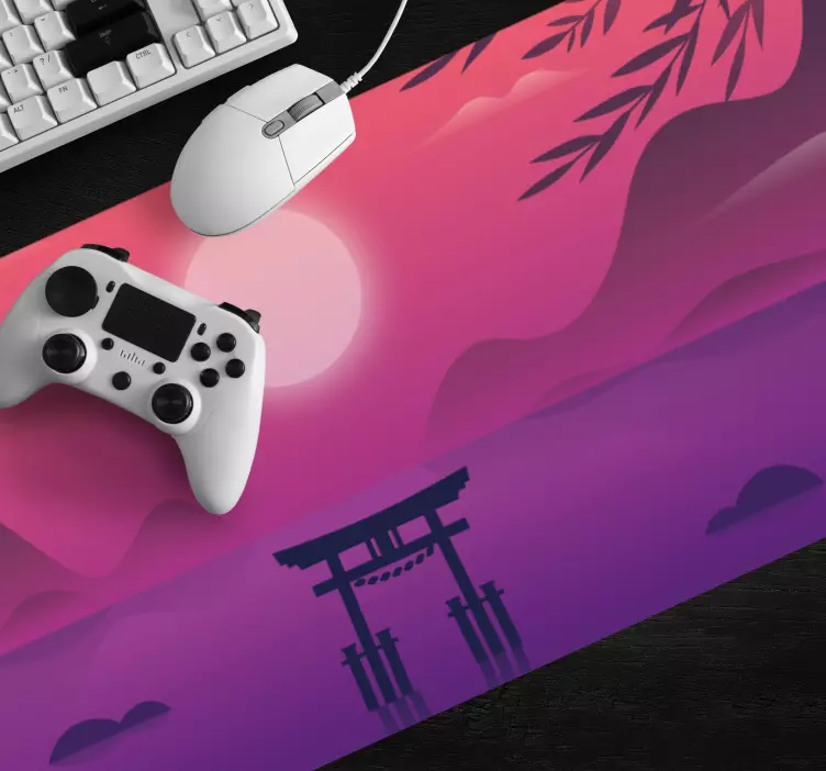 Lila färg svävande värld original musmatta - Tenstickers