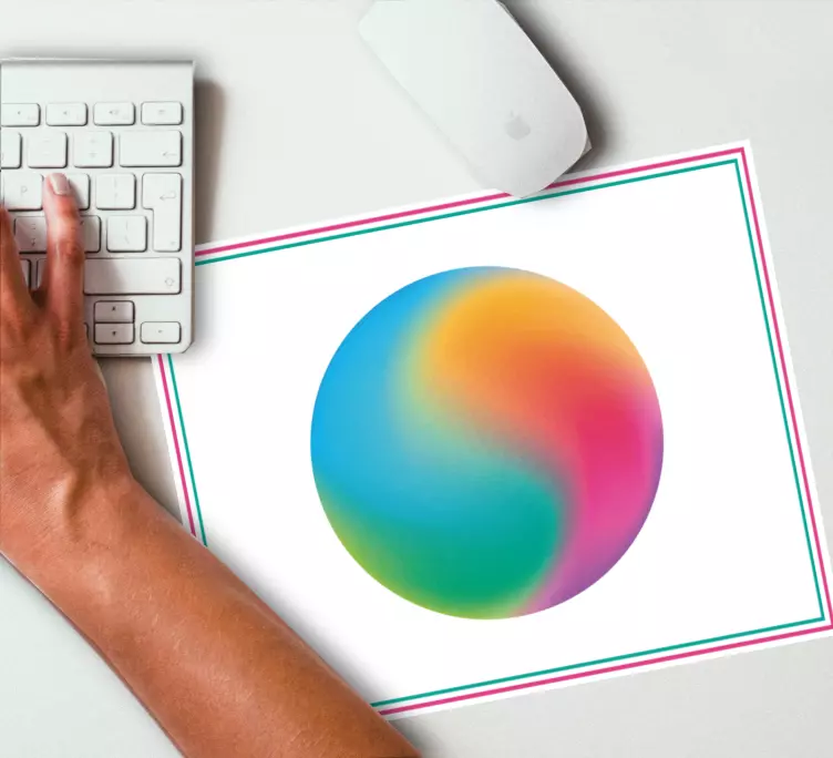 Mönster och texturer musmatta färgglad gradient sfär - Tenstickers