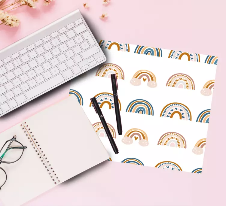Mönster och texturer musmatta färgglad regnbåge - Tenstickers