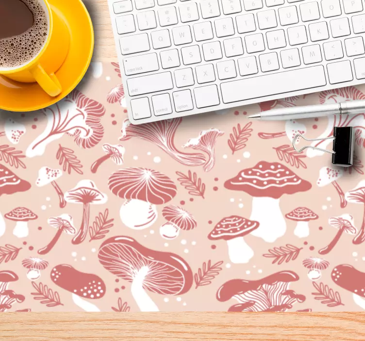 Mönster och texturer musmatta med svampmotiv - Tenstickers