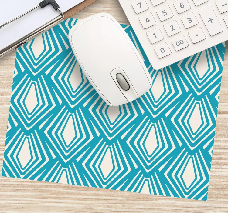 Mönster och texturer musmatta vinklade blå former - Tenstickers