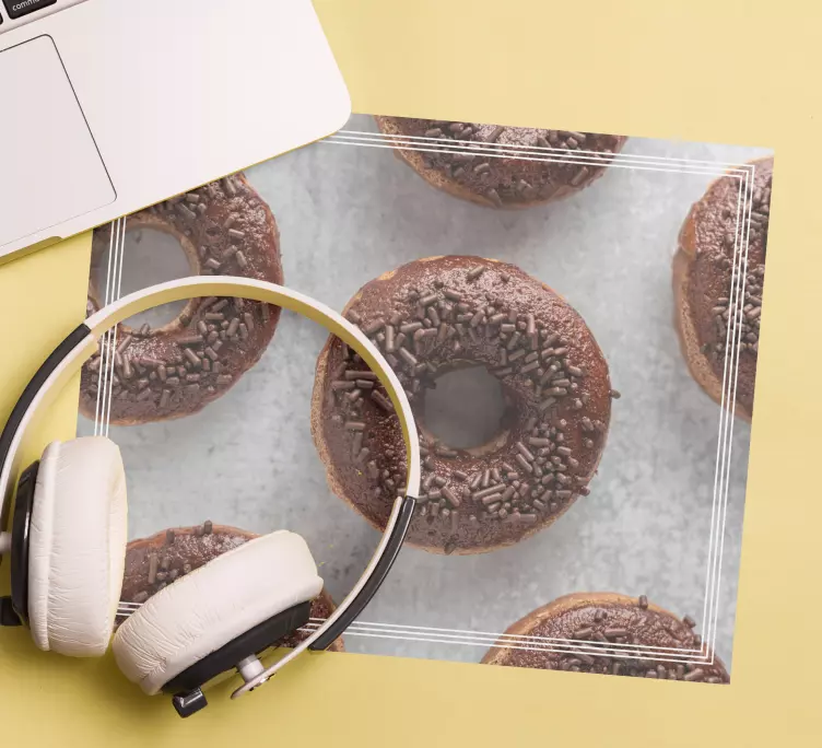 Munk med choklad glasyr original musmatta - Tenstickers