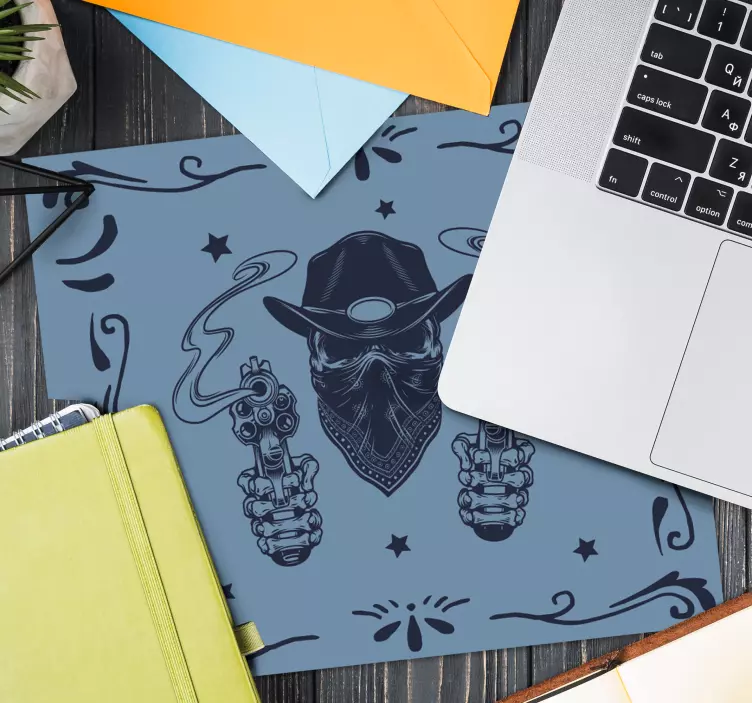 Musmatta gaming cowboy gunslinger illustration - Tenstickers