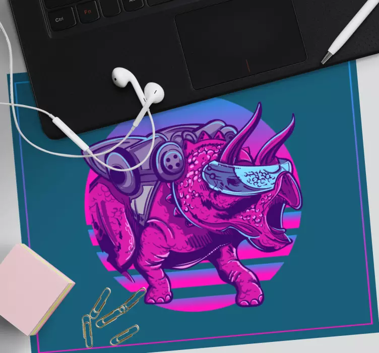 Musmatta gaming futuristisk triceratops varelse - Tenstickers