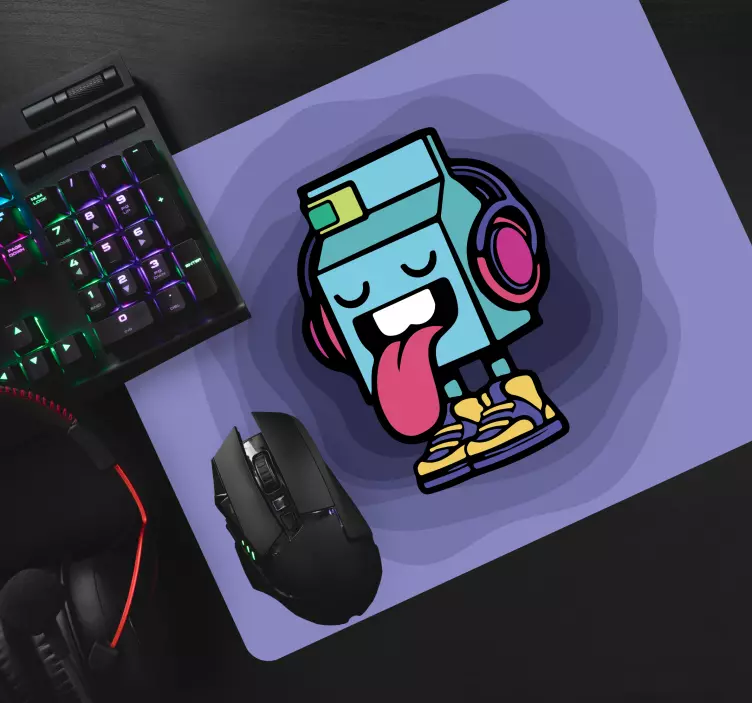 Musmatta gaming lekfull tecknad karaktär - Tenstickers