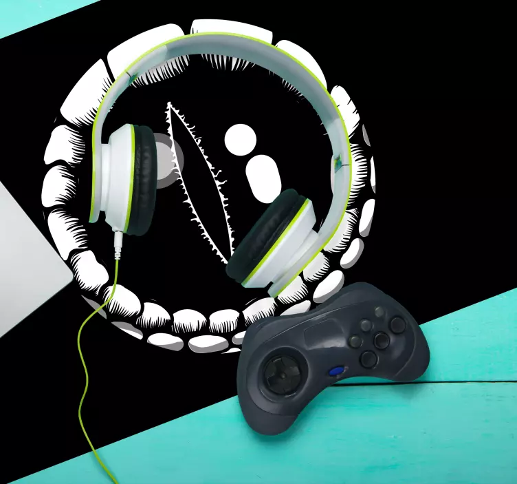 Musmatta gaming med illustration av vild varelse - Tenstickers