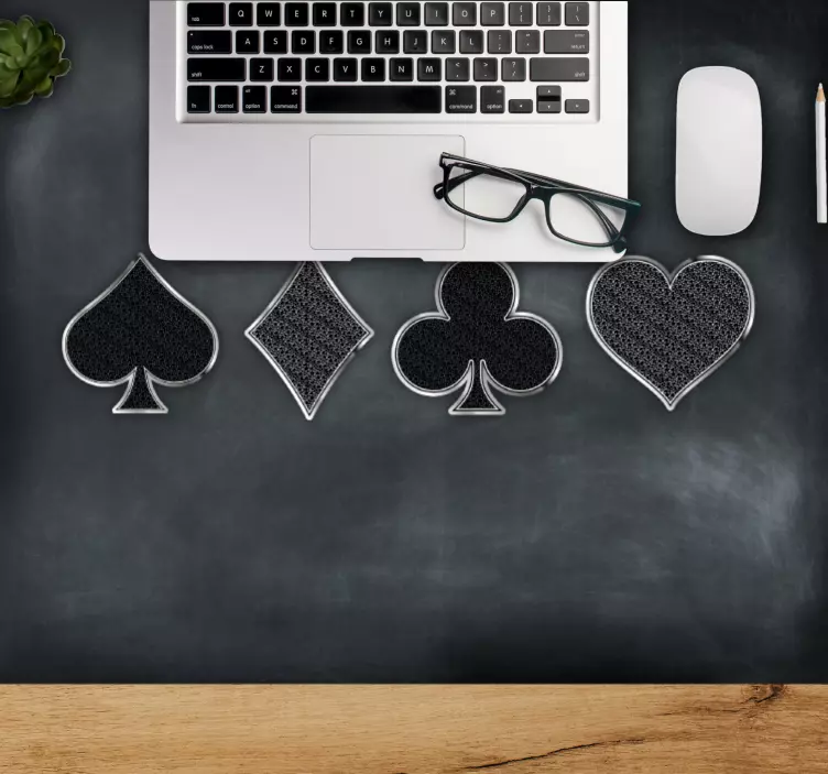 Musmatta gaming med spelkortssymboler - Tenstickers
