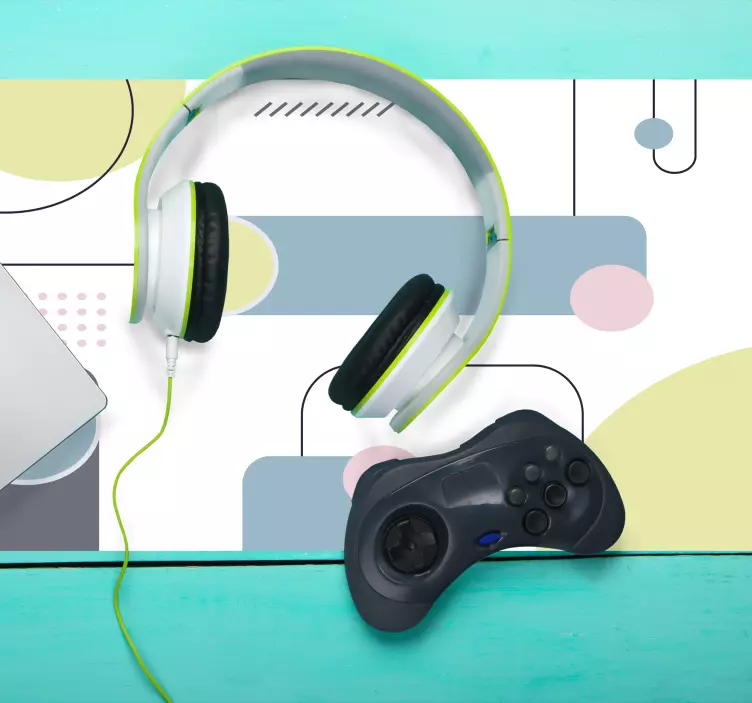Musmatta gaming moderna geometriska former - Tenstickers